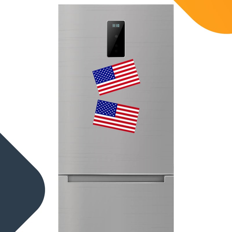 Magnet Me Up: American Flag Automotive Magnet Decal - 5x8 inches, 2 Pack, Red White, and Blue - Heavy-Duty for Car, Truck, SUV United States of America Patriotic Auto Accessories, USA Flag Car Magnets - Image 5